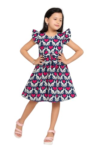 Image of Girls Pure Cotton Soft Frock with Astar, Printed Multicolor for Girl Child