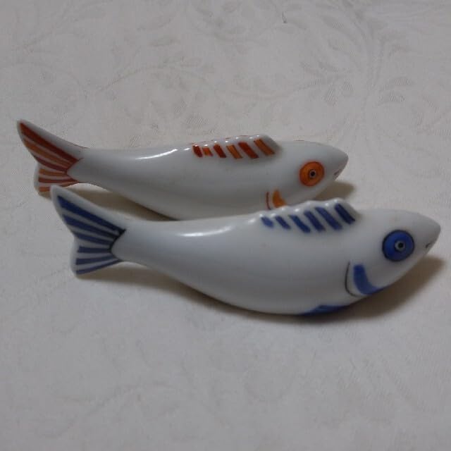 MEISSEN - マイセン　魚の置物又は箸置き　2個セット マイセン 魚の置物又は箸置き 2個セット （波の戯れ ホワイト