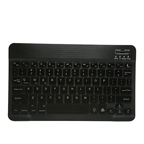 ASHATA Clavier, Clavier sans Fil rétroéclairé RVB 78 Touches pour Ordinateur Portable, Smartphone, Tablette, Clavier sans Fil Silencieux Ultra Fin, pour OS X pour (Le Noir)