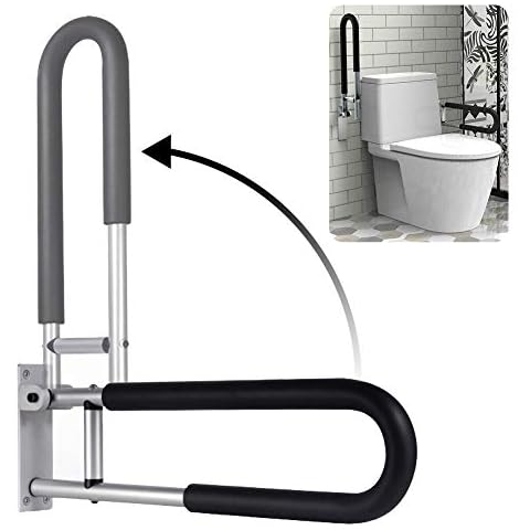 Botabay Handicap Grab Bars Rails 23.6 Inch Toilet Handrails Bathroom Safety Bar Hand Support Rail Handicapped Handrail Accessories for Seniors Elderly Disabled Mounted Bath Grips Cover