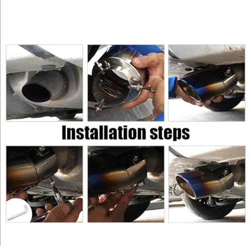 Punta de escape para Toyota C-HR 2017-2022 en acero inoxidable cromado 5