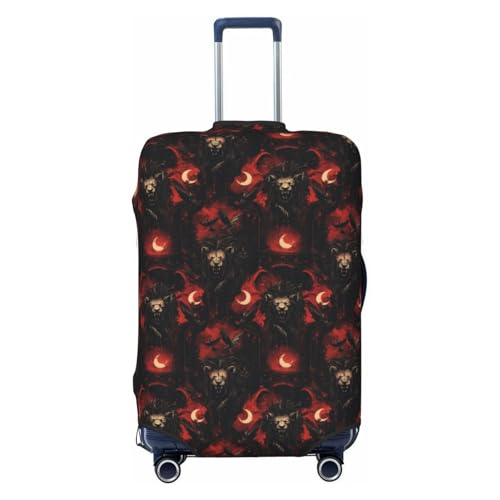 Luggage Cover Protector - Gothic Dark Lion Cool Print Fit 25-28 Inch Suitcase Covers for Luggage