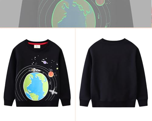 Boys Sweatshirts Casual Sweatshirts Cotton Sweatshirts Long Sleeve T-shirts Crew Neck Cartoon Tops for Boys-7644