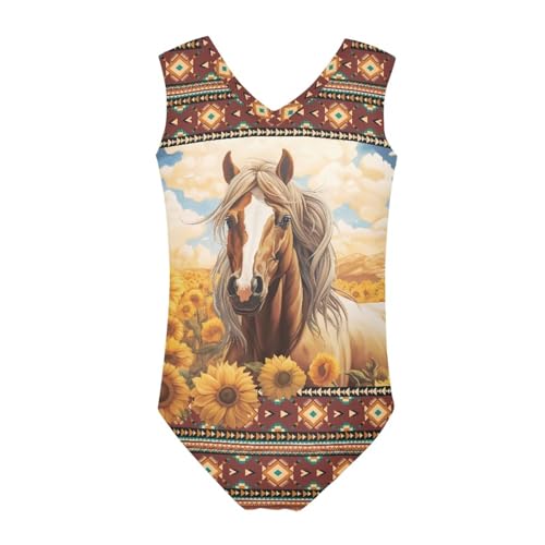 Image of Xpyiqun Swimsuits for Girls 3-14 V Neck Sleeveless Bathing Suit Summer Sport One Piece Swimwear Beach Swimming