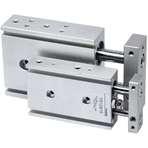 Vérin pneumatique double arbre TR6-50 rigide avec plaques de guidage - 2