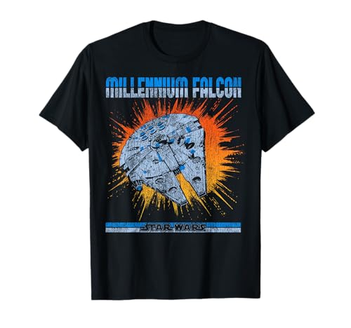 T-shirt Star Wars Faucon Millenium au style vintage pour homme et femme