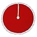 Red Christmas Tree Skirt with Gold Rim 48