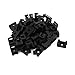 Aexit 50 Pcs Track Lighting Nylon Saddle Type Cable Tie Base Mount Wire Holder Black 15 x 10 Connectors x 7mm