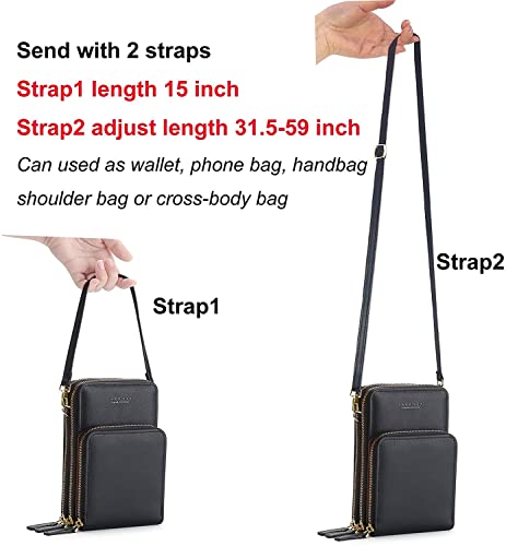 Crossbody Phone Bags for Women Small PU Leather Cellphone Purse Wallet4