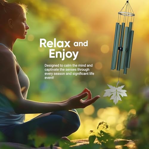 Image of Paradigm Pictures Big 34 Inch Big Wind Chimes for Home Decor | Vastu Feng Shui Positive Energy Items | Home Decoration Hanging for Balcony, Garden & Indoor Outdoor Spaces
