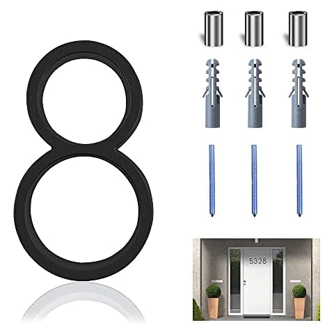 5 Inch Floating House Number Modern House Numbers Cover