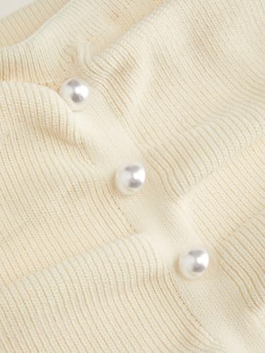Image of CIDER Faux Pearl Tube Tops for Women Split Hem Knit Crop Y2K Going Out Tops | Cute Ruched Tops, Spring Summer Outfits, Vacation, Concert