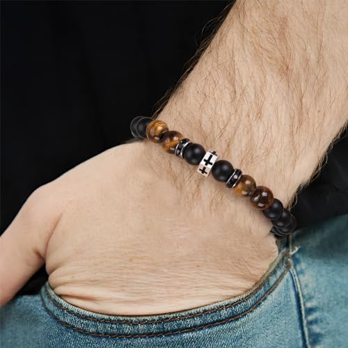 Pulsera cruz para hombres miniatura 3