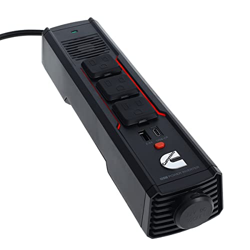 Image of Cummins 120 Watt Car Adapter for Plug Outlet 120 Watt Portable Power Strip Inverter for Vehicle DC to AC Power 3ft Cable CMN120S