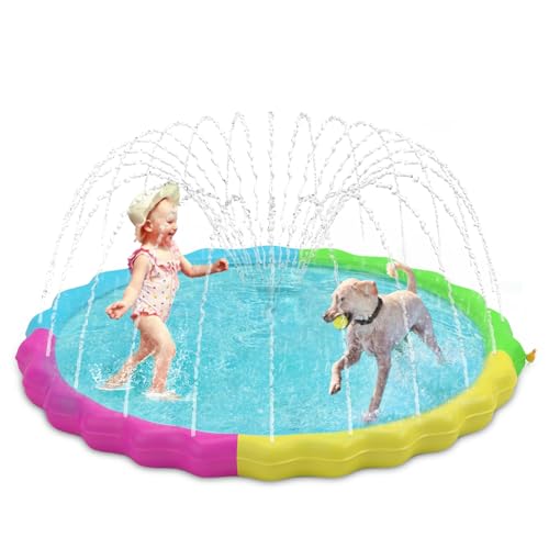 Heeyoo Splash Pad for Kids, Non-Slip Splash Pad for Toddler Summe...