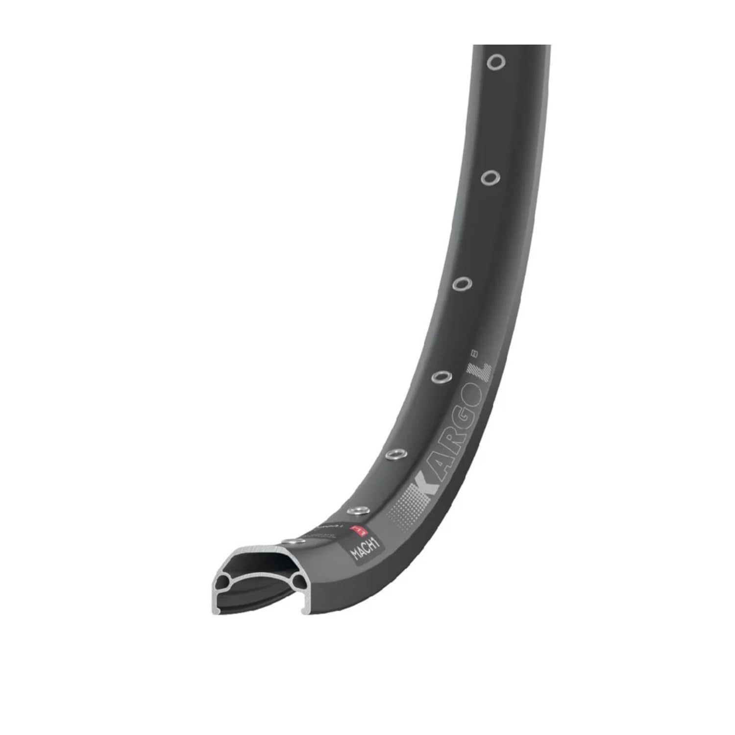 Jante Mach1 KargoL en 20 pouces pour vélo électrique, Longtail et Cargo, en noir, œillets, 13G, pour frein à disque, vélo électrique, Pedelec