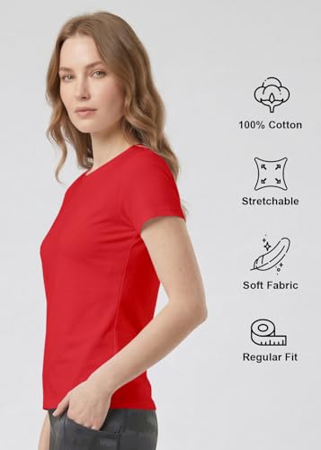 Image of INDISSH Yoga Tshirt for Women Cotton | Graphic Printed Yoga Round Neck Short Sleeves T-Shirt for Woman - WRN-YOGAB-PAR