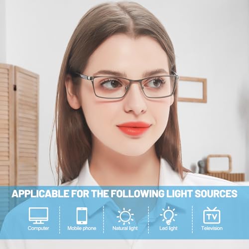 Image of OCCI CHIARI Blue Light Glasses for Men Women Non Prescription Glasses Metal Eyewear Full Rim Optical Frame