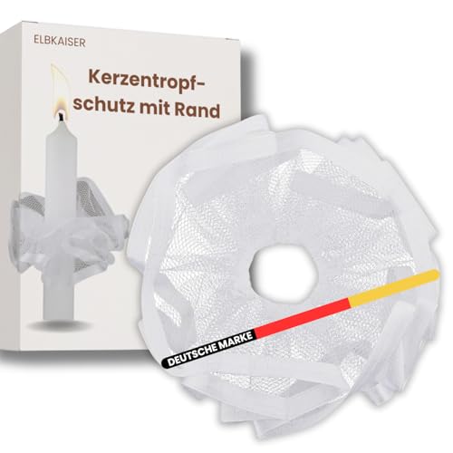 ELBKAISER - Vela de comunión, protección antigoteo con borde, protección antigoteo, vela de comunión, antigoteo, vela de comunión, protección contra goteo, vela de bautizo y protección contra gotas de