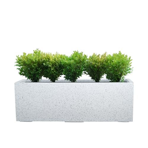 JP PLANTERS 16 Inch Fiberglass Trough Planter 16" W x 47" L x 16" H - Rectangular Pots for Trees, Large Plant Container, Big Flower Pot for Home Garden & Terrace Decoration (Poly White) (B0C9MRY1GB) Amazon Price History, Amazon Price Tracker