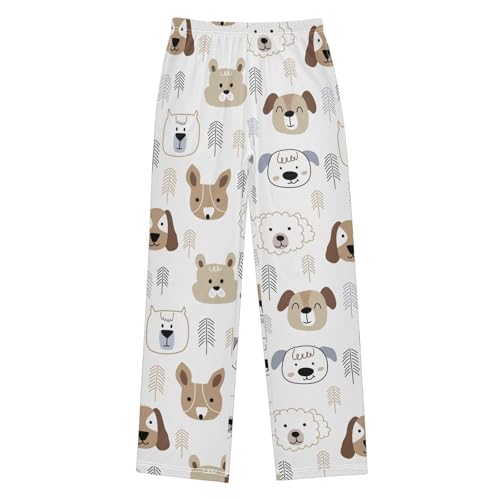 Boys' Pants Cute Dogs Funny Long Bottoms Jogger Pants Elastic Waist Trousers with Pockets S-XL