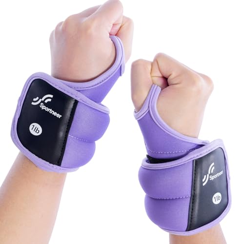 Sportneer Pesas de mano para muñecas, color morado