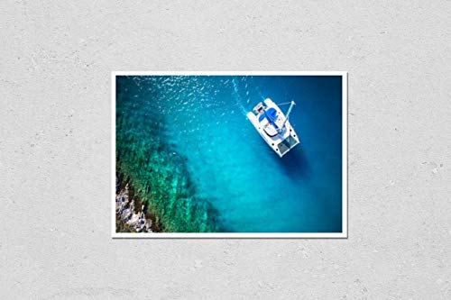 Poster Reproduction of Amazing View to Yacht Sailing in...