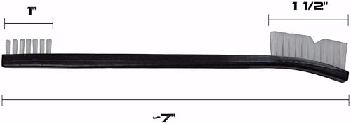 Miniatura 2 de Kit de limpieza de armas secundarias tipo III con 100 hisopos de algodón de 6 pulgadas, 50 parches de limpieza de pistola y cepillo de nailon negro