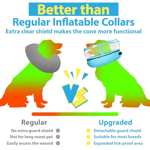 BARKLESS-Dog-Cone-Collar-Dog-Donut-Collar-After-Surgery-to-Stop-Licking-Inflatable-Dog-Cone-with-Sturdy-Shield-for-Large-Medium-Dogs-Cone-of-Shame-Alternatives-Not-Block-Vision - Cucciolini Doodles   BARKLESS-Dog-Cone-Collar-Dog-Donut-Collar-After-Surgery-to-Stop-Licking-Inflatable-Dog-Cone-with-Sturdy-Shield-for-Large-Medium-Dogs-Cone-of-Shame-Alternatives-Not-Block-Vision