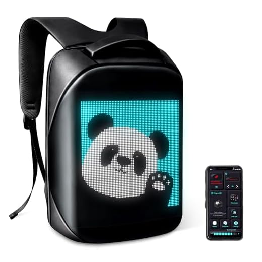 A lot of luggage gif LED Laptop Backpack with Programmable Screen