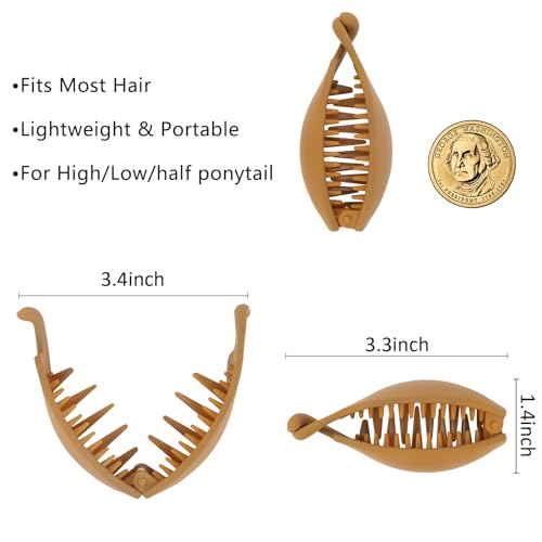 Pinzas Small Matte Banana para cabello, fuerte sujeción miniatura 5