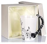 [page_title]-Grinscard Keramiktasse mit Motiv Henkel - Weiß & Bedruckt Klarinette Design 0,2l - Tee & Kaffee Tasse zum Verschenken