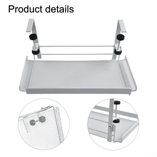 Bandeja adaptadora para cables bajo escritorio Carbon 5cm 36. Organizador de alambre de acero para oficina y hogar sin taladro, colgante para gestión de cables negro (blanco L) miniatura 3