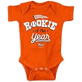 Rookie of The Year Baby Apparel for Balt Baseball Fans (NB-7T) (Orange Onesie, 12 Months)