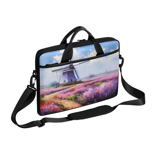 Flower Field Windmill �m�[�g�p�\�R�� �P�[�X �o�b�O ���O���\�ȃX�g���b�v�t�� �h�� ���b�v�g�b�v �o�b�O �m�[�g�u�b�N �L�������O�P�[�X 15.6�C���` ���b�v�g�b�v �X���[�u �o�b�O �j�����p �d�� ���s