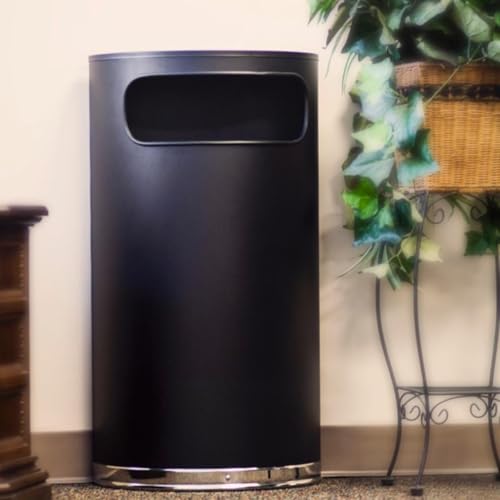 Caneca de Basura Semi Circular Negra 9 gal Witt Industries miniatura 2