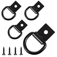 D Ringe Aufbauring, 4 Stück Zurrösen, Edelstahl Verzurrösen Schwarz Mit Schrauben Mit Last 2724kg, Zurrösen Für Anhänger Für Ladungssicherung In Pkws Kajak Und Anhängern, Anhänger Zubehör