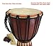 JIVE BRAND Djembe Drum Bongo Congo African Wood Drum Professional Quality With Heavy Base/Includes Drum Key Chain (12