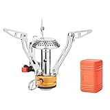 Quemador de gas salvaje para camping, portátil, quemador de cocina, válvulas de control regulables, para necesidades al aire libre, horno de supervivencia