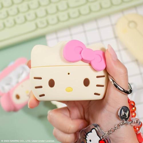 Image of iFace x Hello Kitty and Friends Case [ Compatible with AirPods Pro 2 ][Steamed Bun Series] Silicone Protective Cover [Carabiner Clip Included] [Wireless Charging Compatible] - Hello Kitty