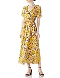 M.Nollby Womens Dresses Summer Bohemian Floral Printed Short Sleeve V Neck Dress Wrap Long Beach Maxi Dress