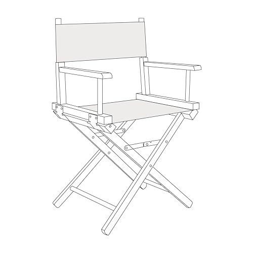 Canvas Chair Replacement Cover Replacement Canvas Seat and Back for Directors Chairs Casual Home Director Chair (White)