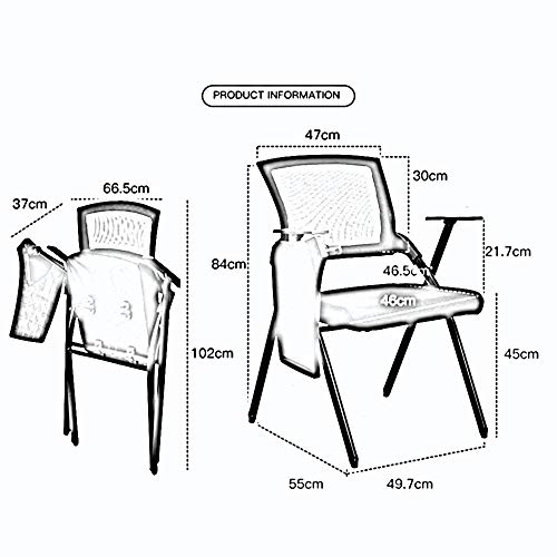 Chaise de réunion pliante BBGS avec table amovible pour aménager vos petits espaces - 3