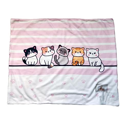 Cobertor Manta Pet Rosa Para Gatinha Dupla Face Sherpa e Soft