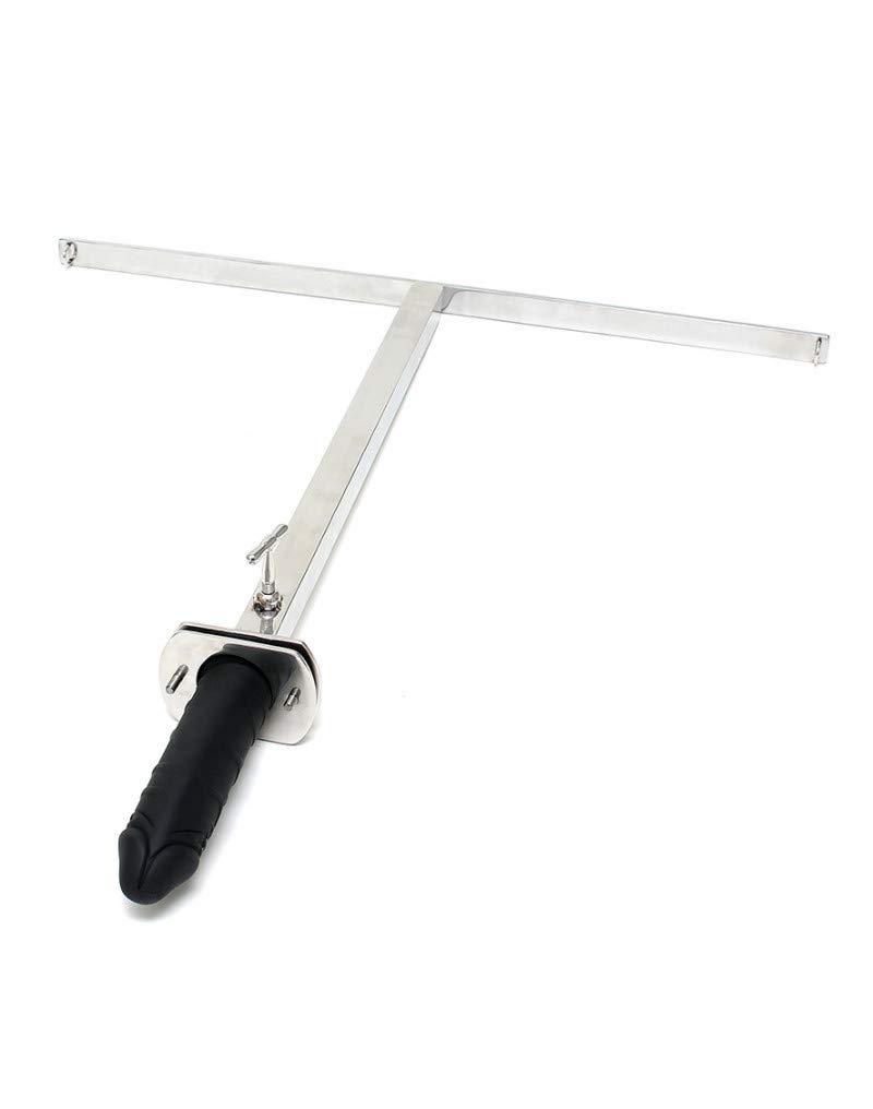Bondage Play - Struttura in metallo a forma di T, senza dildo, 310 g