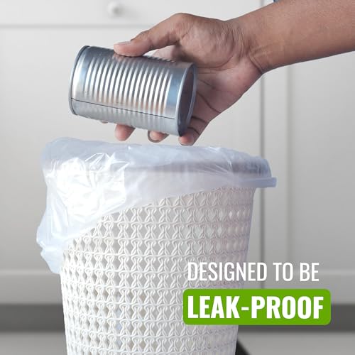 EcoBag 30 - Pack Heavy Duty White Bin Liners - 55L - 15 Microns - Extra Strong, Leak-Proof, Tear-Resistant Bags for Swing Bins, Kitchen, Home & Office (580x880mm) - Image 5