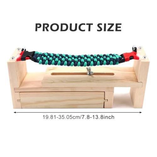 Plantilla ajustable para trenzar pulseras de madera GSDGV con cuerdas de paracaídas y clips 2