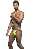 Andrew Christian Men's Blow Pride Bubble Butt Jock Strap, Neon Yellow, Large