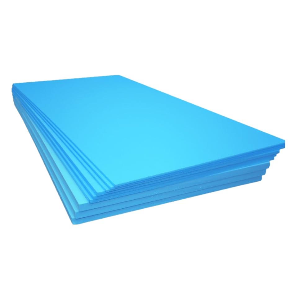 XPS Foam Insulation Boards 1200 x 600 x 6mm - QTY-14 - Coverage 10.08m2 - Electric and Water Underfloor Heating Tile Laminate Underlay Thermal Extruded Polystyrene Insulation Sheets