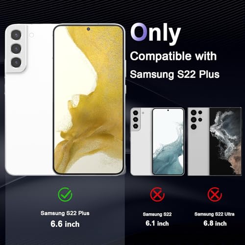 Image of Case for Samsung Galaxy S22 Plus 5G, Military Grade Drop Protection Phone Case, Yellowing Resistant, Anti-Scratch Hard PC Back, Shockproof Hard Ultra-Thin Protective Cover, Clear